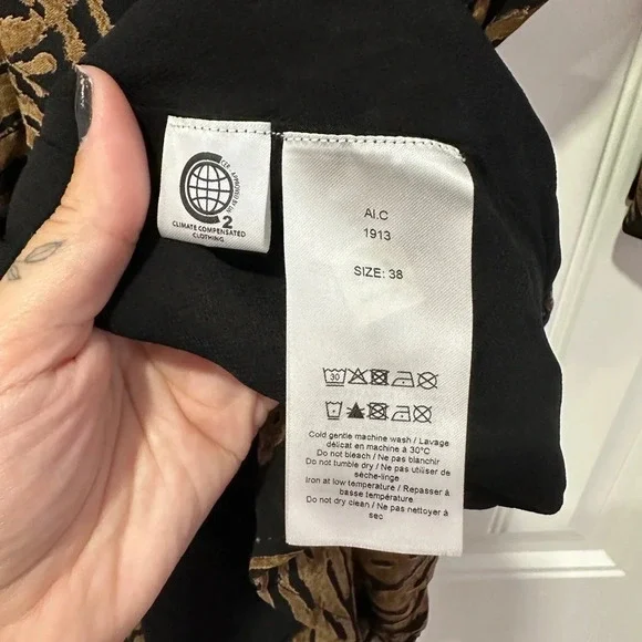 Ganni Dress | Animal Print Wrap Mini | Size: 38/4-6 - Picture 7 of 10